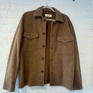 Buck Mason CPO Shirt Jacket in Brown Wool